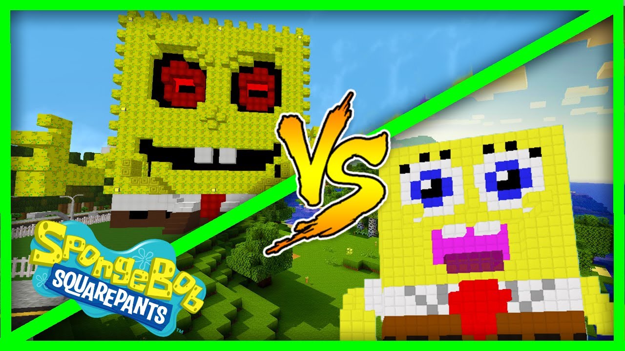 Minecraft House vs House challenge - SONGEBOB EXE VS SPONGEBOB