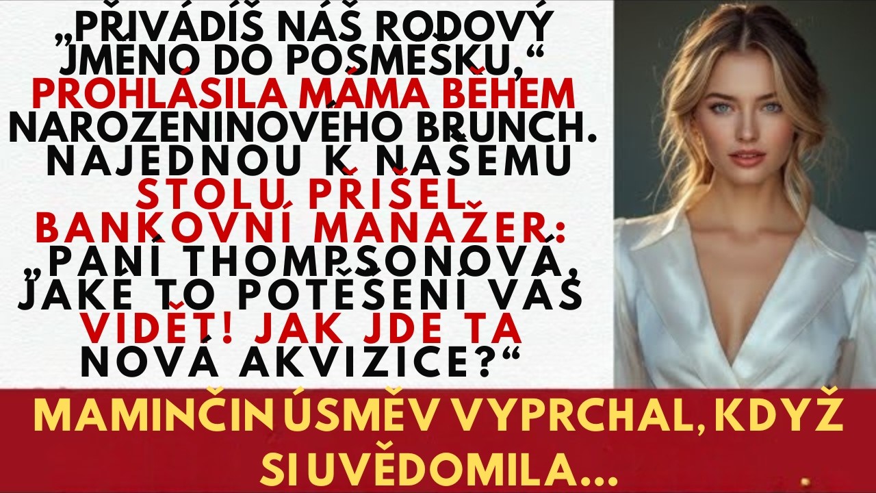 Na mámině narozeninovém brunchi řekla: „Přivádíš nás do rozpaků“ – pak vešel bankovní manažer!