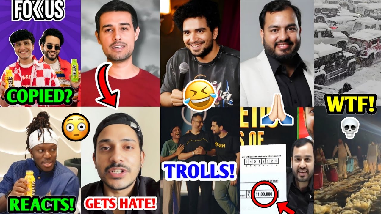 Purav Jha Controversy - Dhruv Rathee Reacts! 😳| KSI on Fokus, Samay Trolls Sunil Pal, Alakh Pandey |