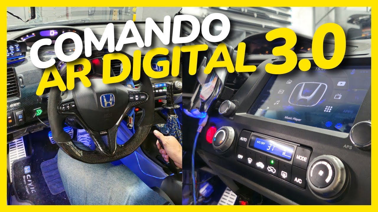 COMANDO DE AR DIGITAL HONDA CIVIC G8 KIT COMPLETO