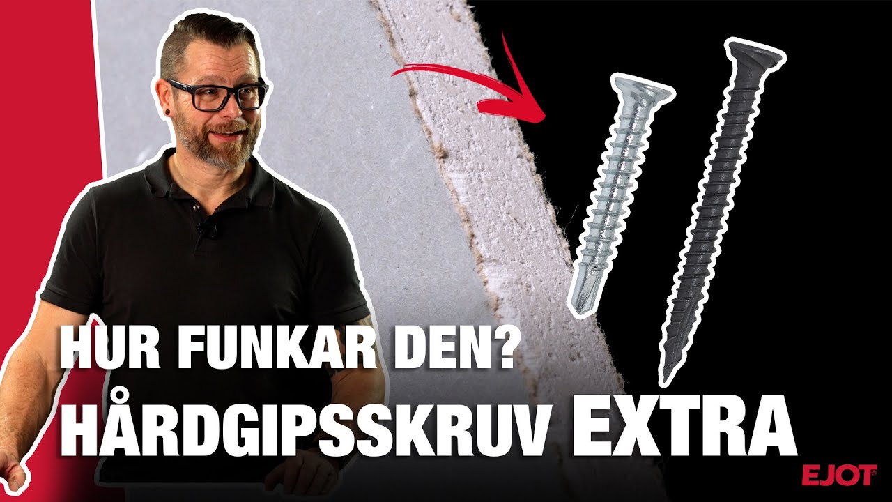 Hårdgipsskruv Extra - Skarpt och flisfritt resultat