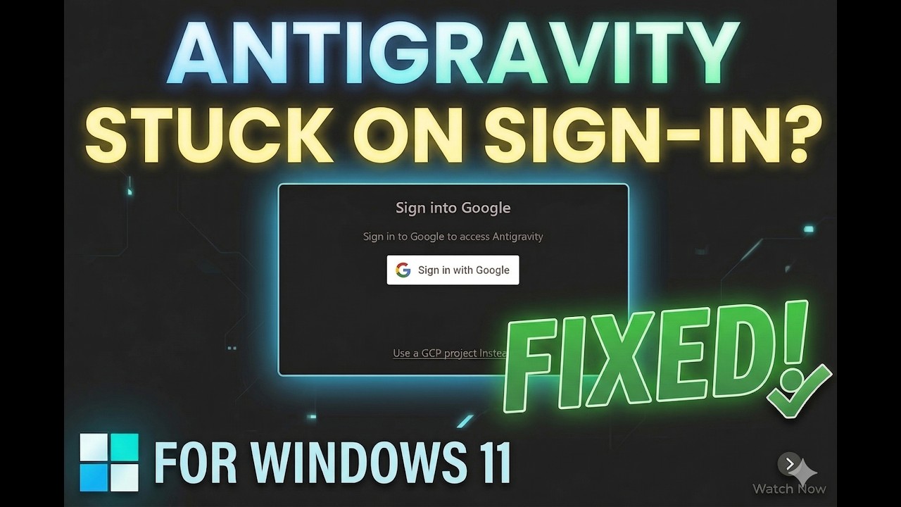 Antigravity login not working stuck on sign in page fixed-for windows 11