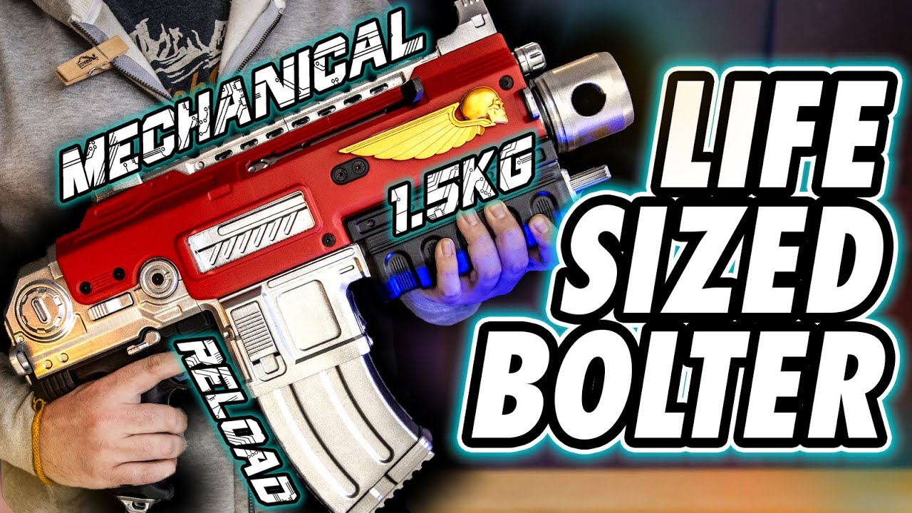 Who Wants NERF BOLTERS now? 3D-Printed WARHAMMER 40K Bolt Rifle
