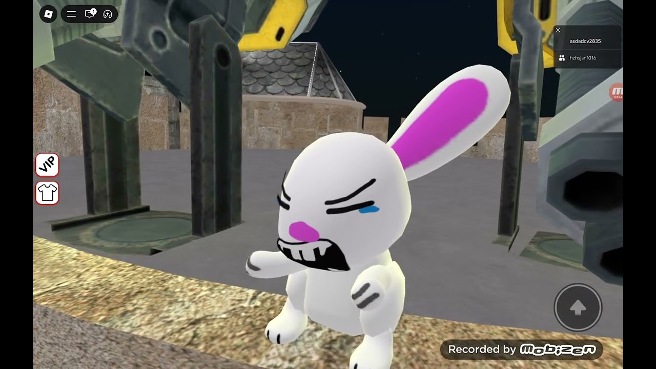 로블록스 강아지 게임 노란머리 여자베이컨 토끼악당🐰성 훈내기