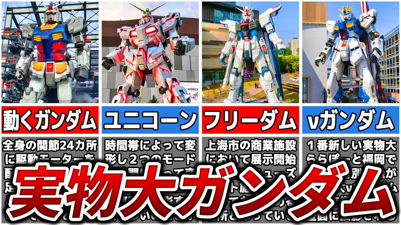 【一度は観に行きたい】実物大＆立像ガンダムまとめ【ゆっくり解説】