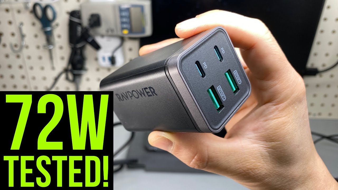 RAVPower 65W 4-Port Charger (GaN Tech. Dual-PD Ports)
