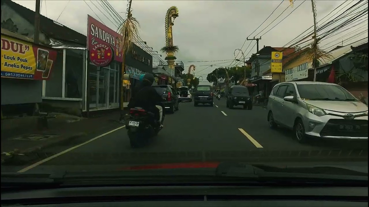 Bali Holiday Ambience &bull; Peaceful Driving ASMR in Wet Roads