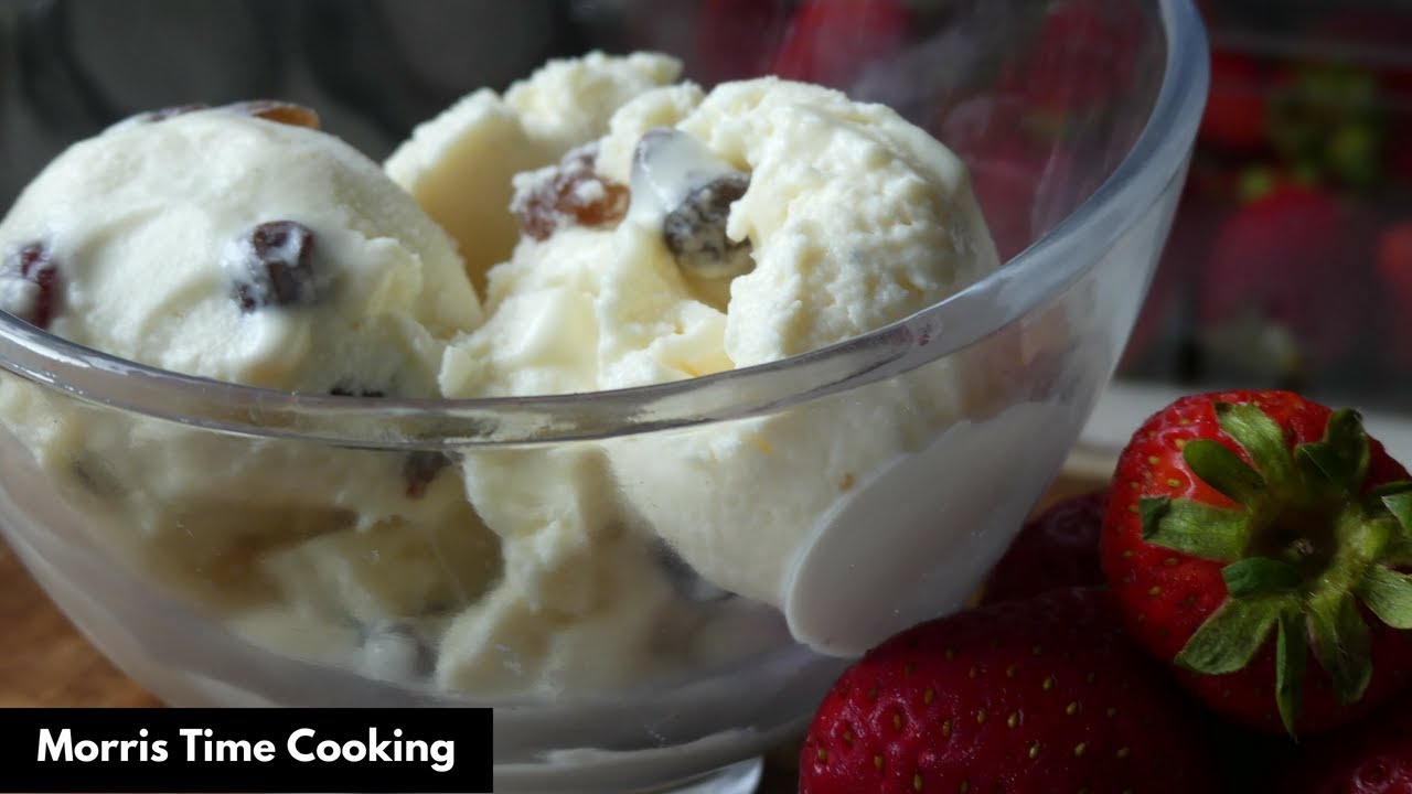 Jamaican Rum & Raisins Ice Cream 🇯🇲🍨 | NO ICE CREAM MACHINE 😱 | Lesson #134 | MorrisTime Cooking
