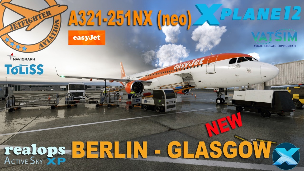 [🔴X PLANE 12.4.0]❗TOLISS AIRBUS 321-251NX NEO❗BERLIN-GLASGOW (NEW  AIRPORT)❗ ORBX TE❗🔈 VATSIM🔈