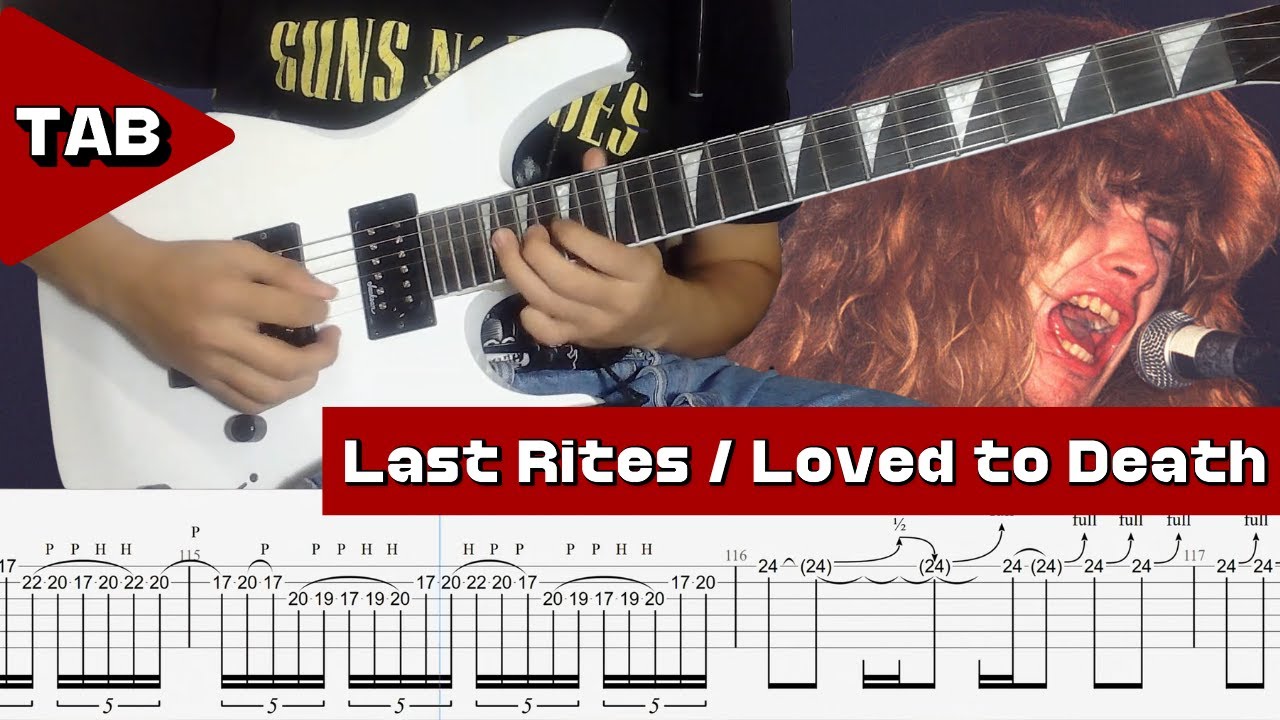 Last Rites / Loved to Death - Megadeth | Guitar TAB | Lesson | Tutorial | Cover | Piano Tab |