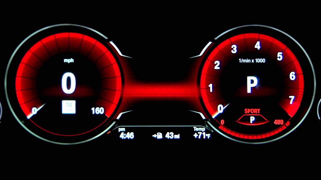 BMW Instrument Cluster Display - Driving Modes
