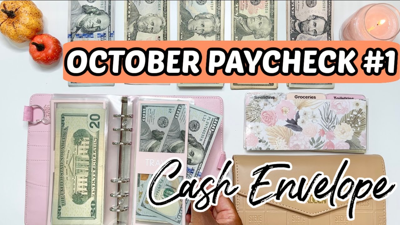 OCTOBER CASH ENVELOPE STUFFING | FULL-TIME BUDGET | PAYCHECK #1 | Budget With Me | MONETS MONEY