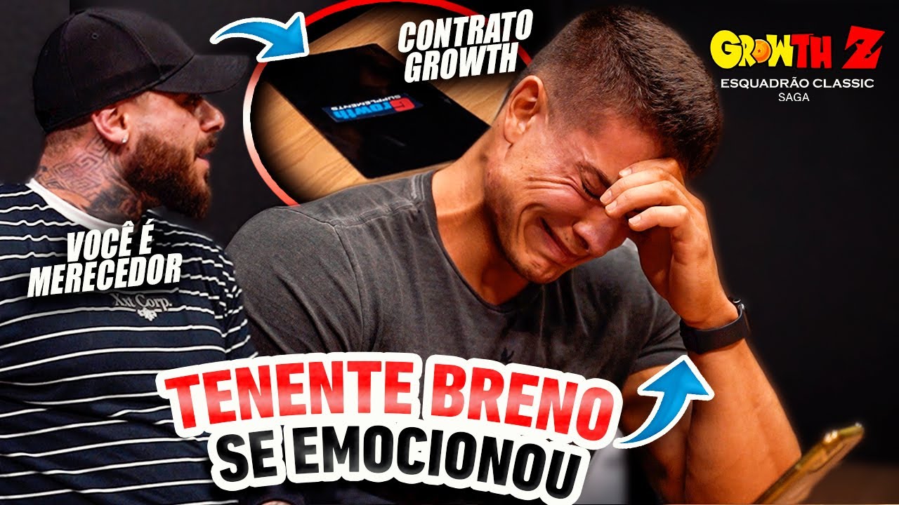 TENENTE BRENO NÃO CONTEVE AS LAGRIMAS - LEO STRONDA ENTREGOU O CONTRATO DA GROWTH