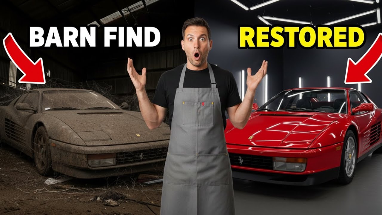 Abandoned Ferrari Testarossa 1989: From Rust to Perfection | Ultra-Realistic ASMR Restoration