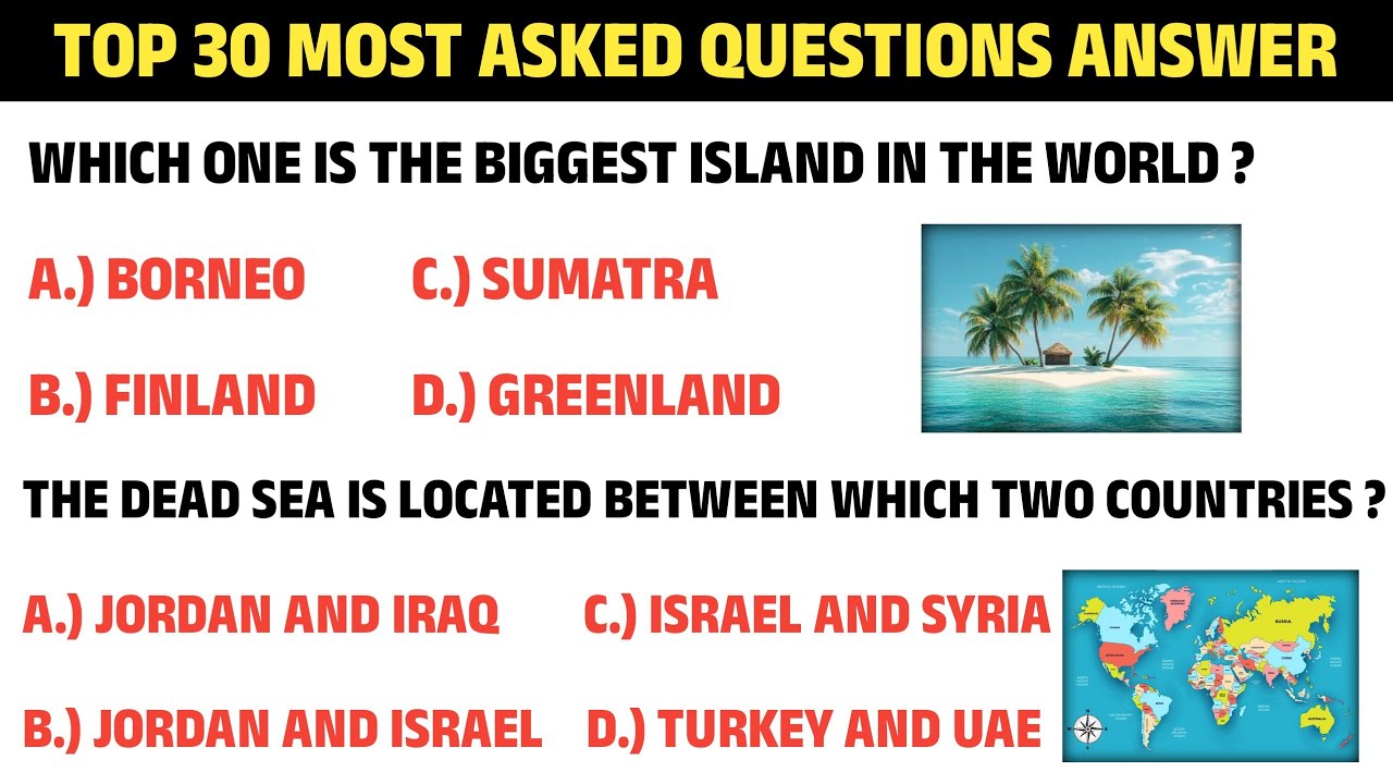Top 30 World Gk Question and Answer ll Gk Questions and Answers ll GK Quiz ll GkQuestion ll GK & GS 