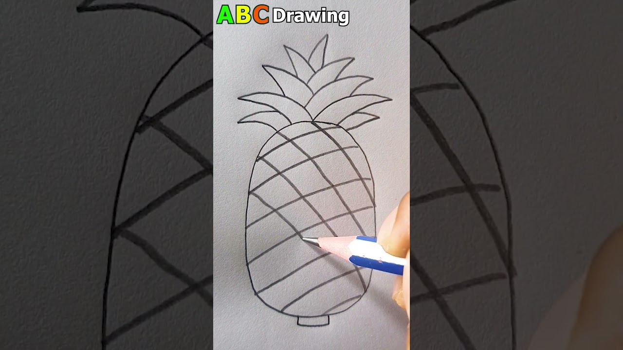 Pineapple drawing | Easy Drawing With Pencil | Drawing #shorts