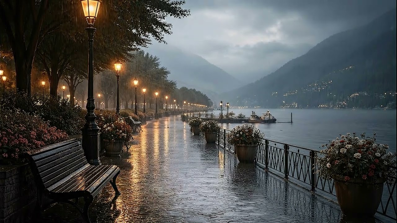 🌧️ Rain on the Riverwalk | Pure Rain Sounds for Relaxation & Calm