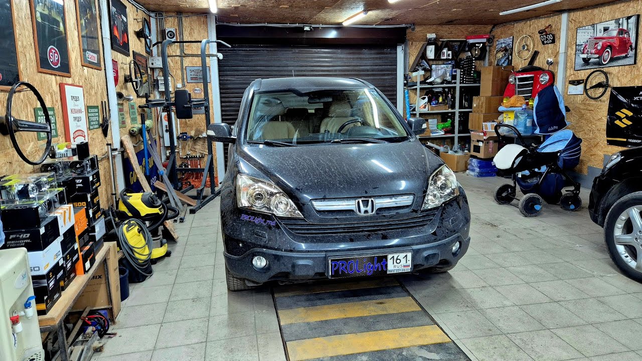 Honda CR-V Делаем свет: Замена линз на BI-LED Zorkiy F40 4500K gen5 с размытой СТГ.
