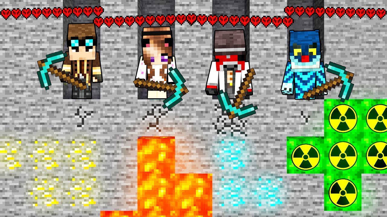 BATTAGLIA SOTTO LA PIETRA SU MINECRAFT CONTRO I MIEI AMICI!!