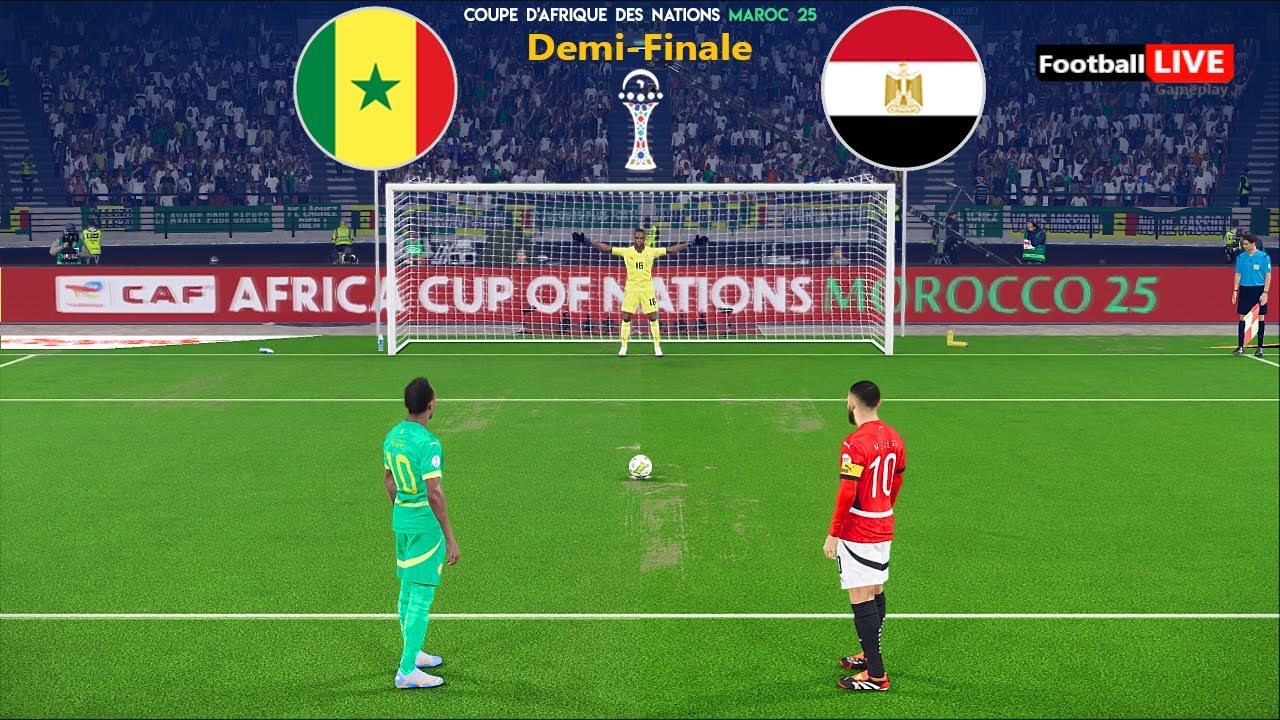 SÉNÉGAL vs ÉGYPTE - Penalty Shootout | Coupe d'Afrique des Nations 2025 | Salah vs Mané | PES