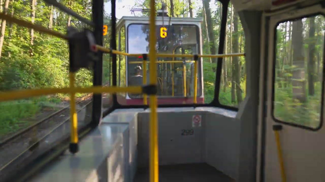 Poland, Bydgoszcz, tram 6 ride from Dworzec Autobusoxwy to Łęgnowo