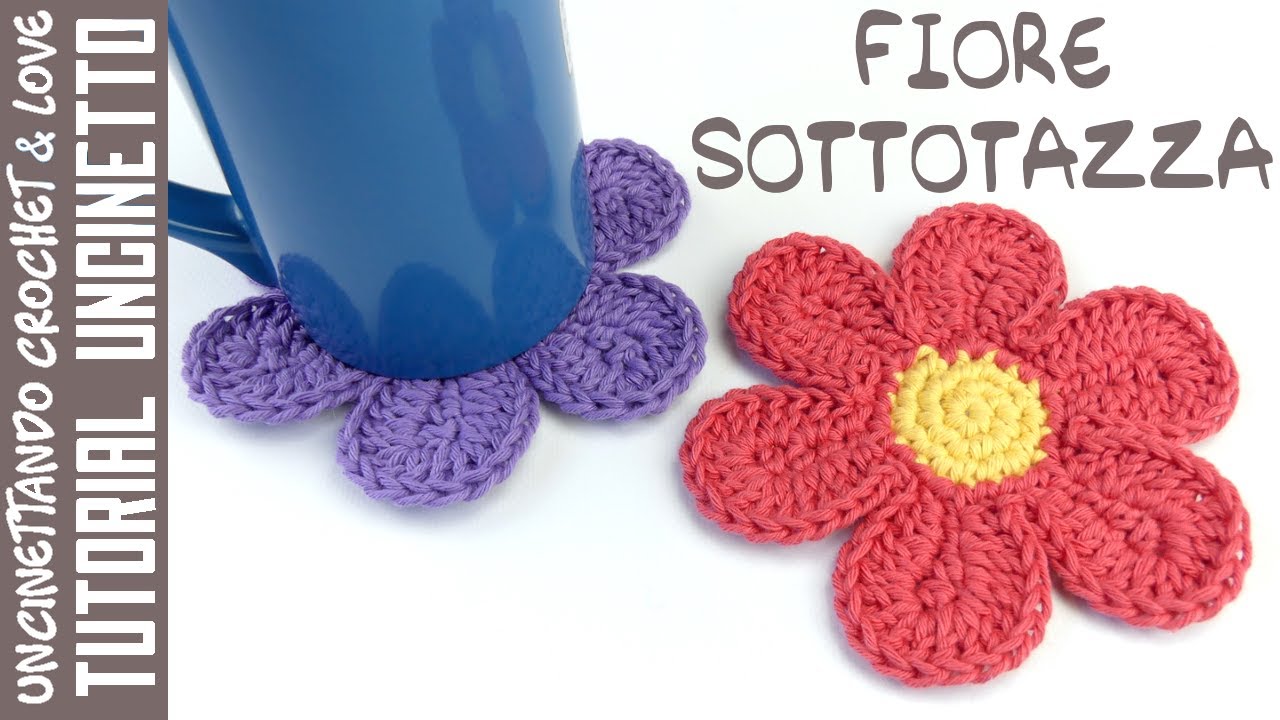 Урок вязания крючком - Easy Flower (английские и испанские субтитры)