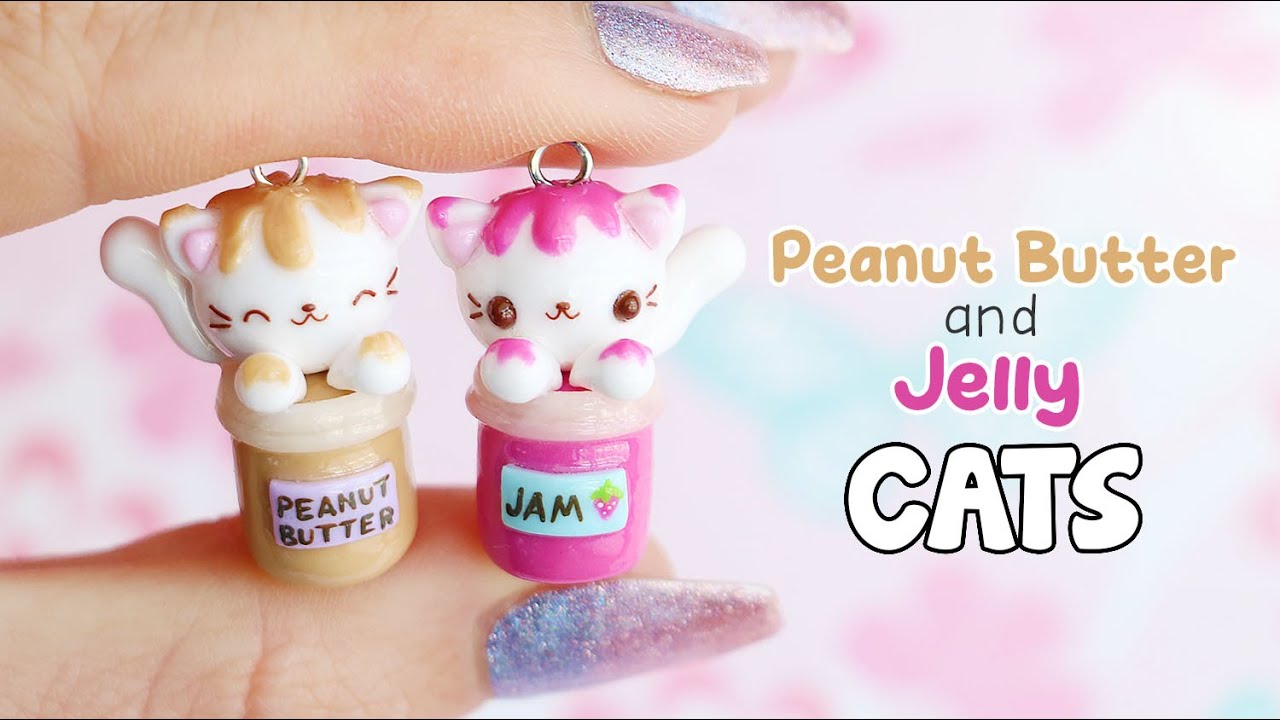 Peanut Butter and Jelly Cats Best Friend Charms │ Polymer Clay Tutorial