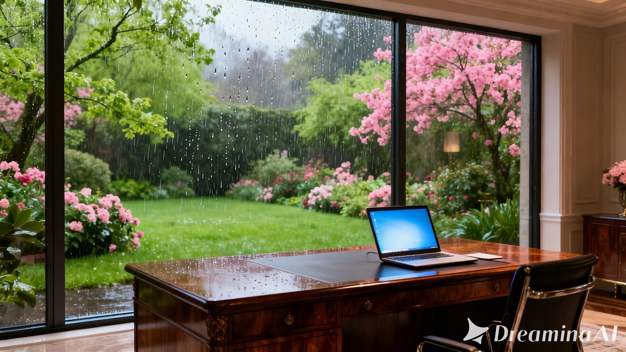 Quiet Rain in Front of the House | Calm ASMR