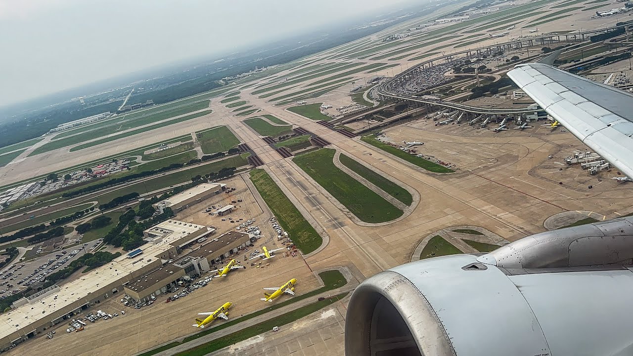 BUMPY TO/GA TAKEOFF ~ American Airlines ~ Airbus A320-214 ~ DFW