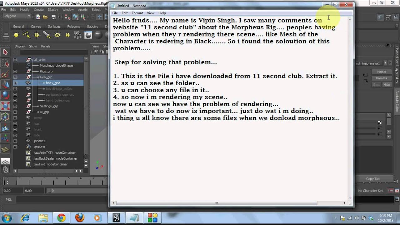 Morpheus Rig Rendering Solution