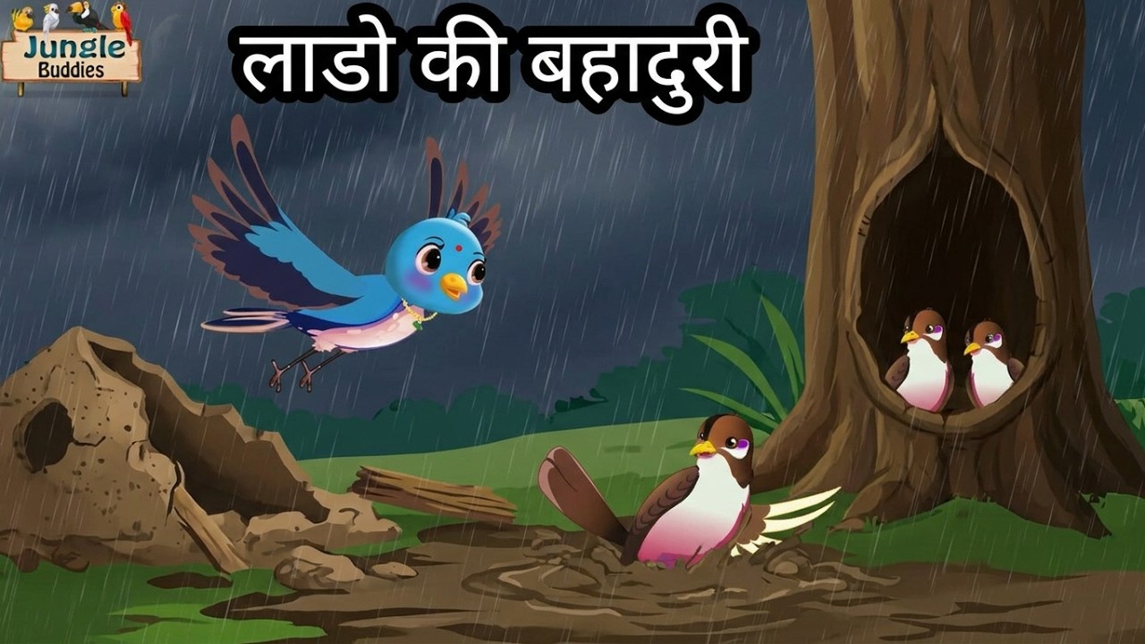 बारिश में मिट्टी का घर | Kauwa Wala Hindi | Cartoon Chidiya | Tuni Chidiya | Hindi kahaniyan