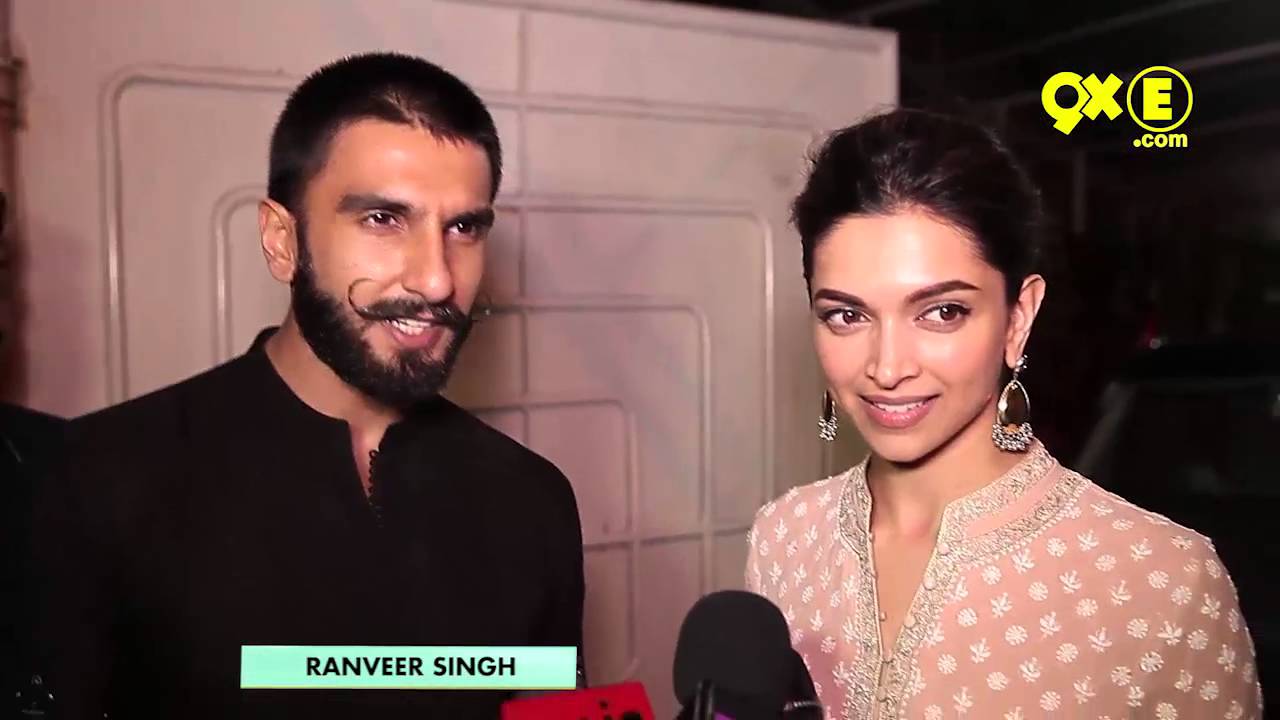 RANVEER SINGH and DEEPIKA PADUKONE at BAJIRAO MASTANI screening