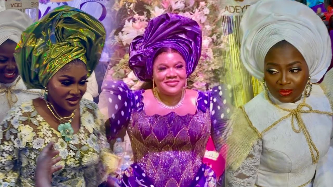 OVERSABI AUNTY GAVE BEST OF TREAT TO QUEEN ASHLEY OF OONI OF IFE AT MERCY AIGBE MUM’S FINAL BURIAL 