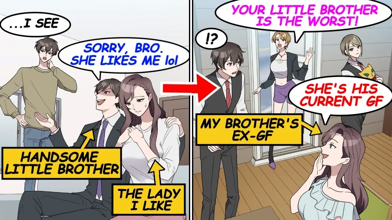 The lady I like always becomes my brother's gf. One day, my brother's ex-gf came to me... [Manga]