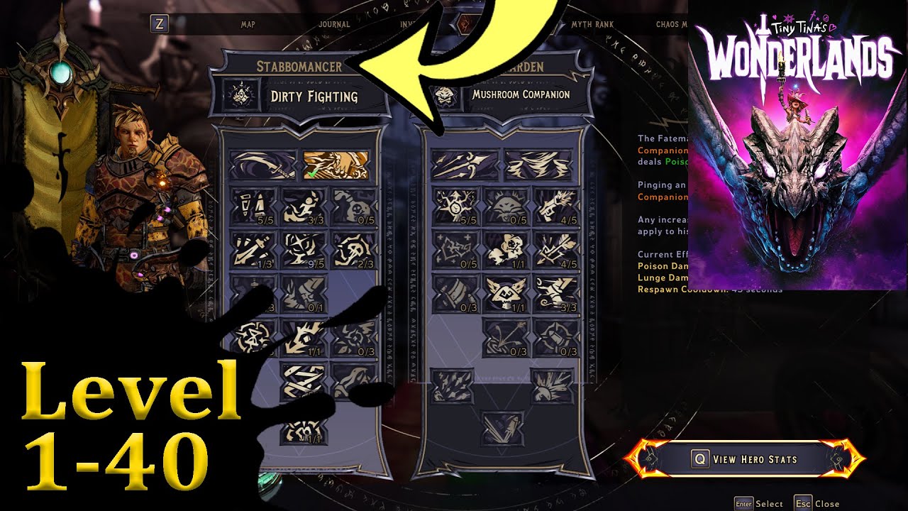 Best leveling guide Stabbomancer 1-40 Mistdancer Tiny Tina Wonderlands