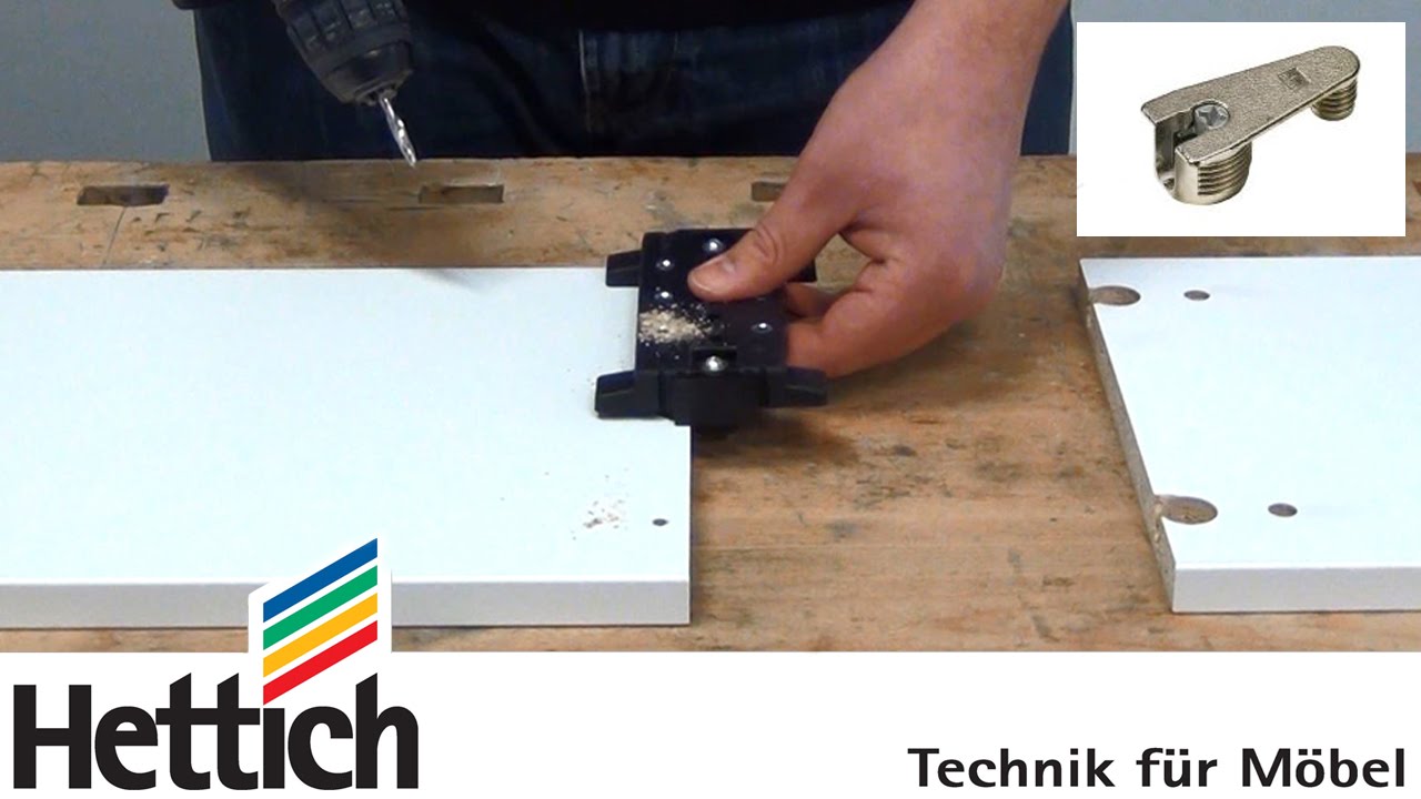 Korpusmontage mit VB und der DrillJig VB Bohrlehre von Hettich, inkl. Bearbeitung der Korpusseite