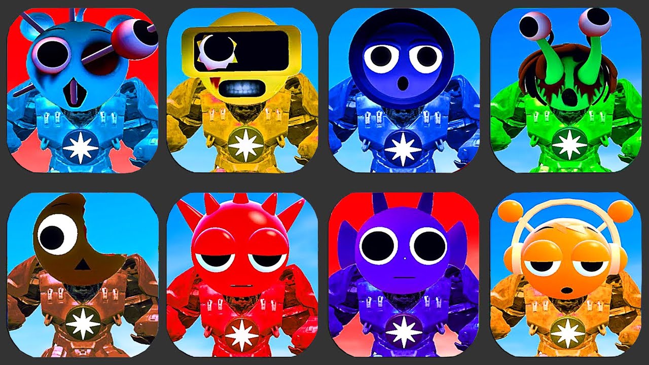 NEW ALL MECHA TITAN SPRUNKI SKY BLUE, GARNOLD, BLUE, VINERIA, BROWN, RED, DURPLE In Garry's Mod!