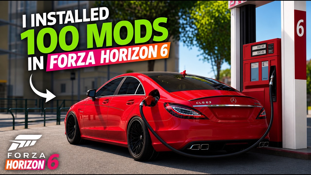 УСТАНАВЛИВАЮ 100 МОДОВ В Forza Horizon 6. CLS 63 + МОД НА АЗС!