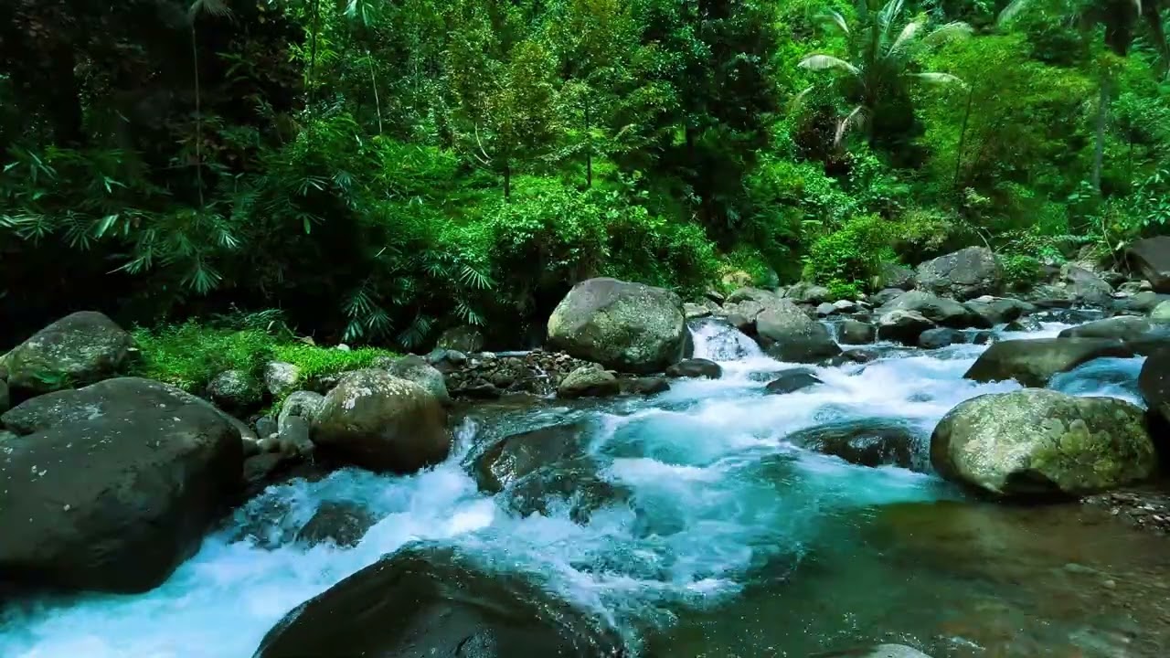 Cooling Mountain River Soundscape for Relaxation and Sweet Dreams