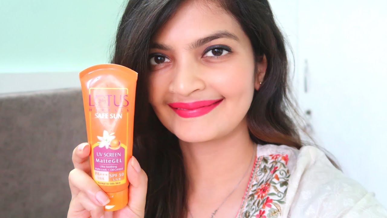 Lotus Herbals UV Screen Matte Gel Spf 50 | Lotus Sunscreen Review | Sunscreen for Normal - Oily Skin