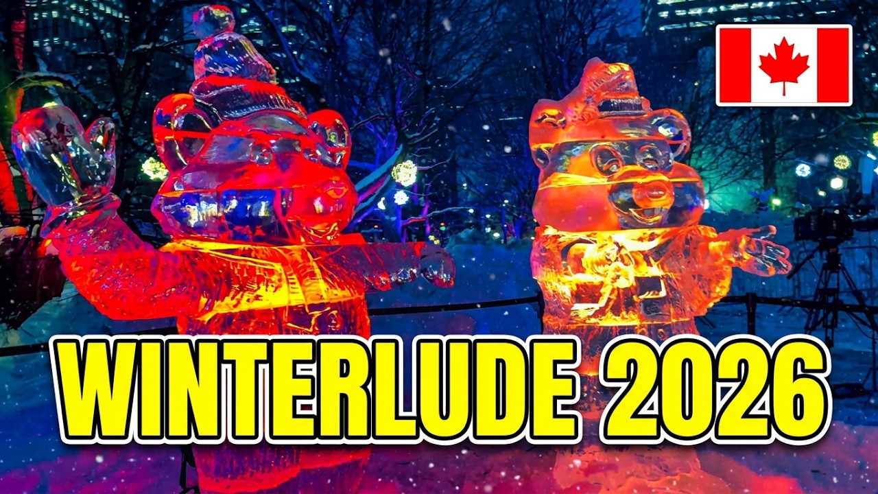 Winterlude 2026 ❄️ Opening Night, Ice Sculptures, Skating & Lights | Ottawa Walking Tour