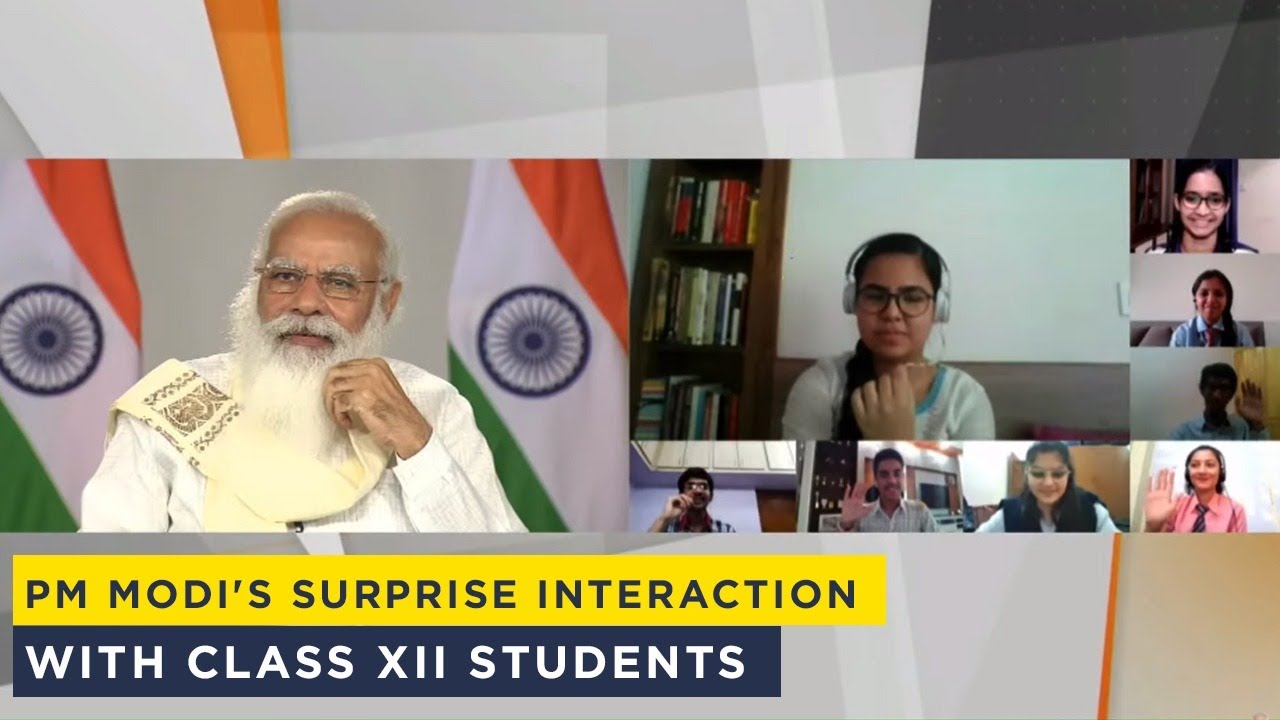 PM Modi's surprise interaction with Class XII students