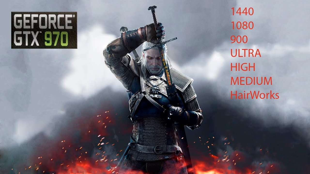 The Witcher 3 | GTX 970 I3 10100F | 1440, 1080, 900 | Ultra, High, Medium | HairWorks off\Low\High