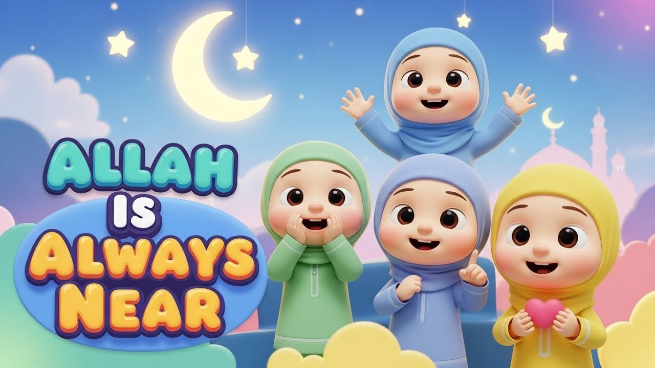 Allah Is Always Near 🌙 | Islamic Rhymes for Kids | Noor Kids TV