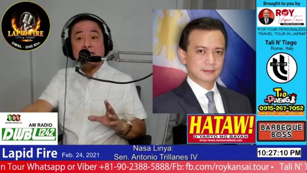 PRESIDENTE DIGONG N'YO, BIGLA-BIGLANG BINANATAN SI Sen. TRILLANES!! (LAPID FIRE, Feb. 24, 2021)