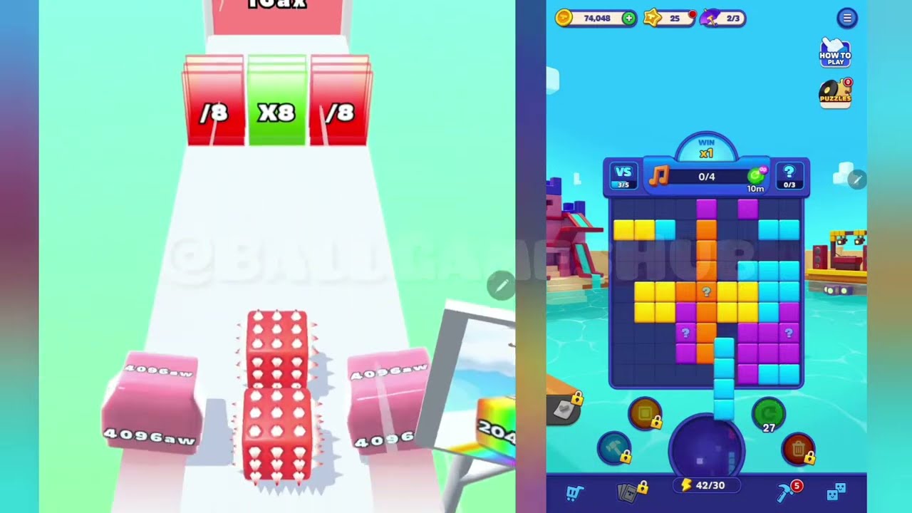 Jelly Run 2048 Infinity Play vs Block Blast | Satisfying Ball Games Hub LIVE 🔴 24/7