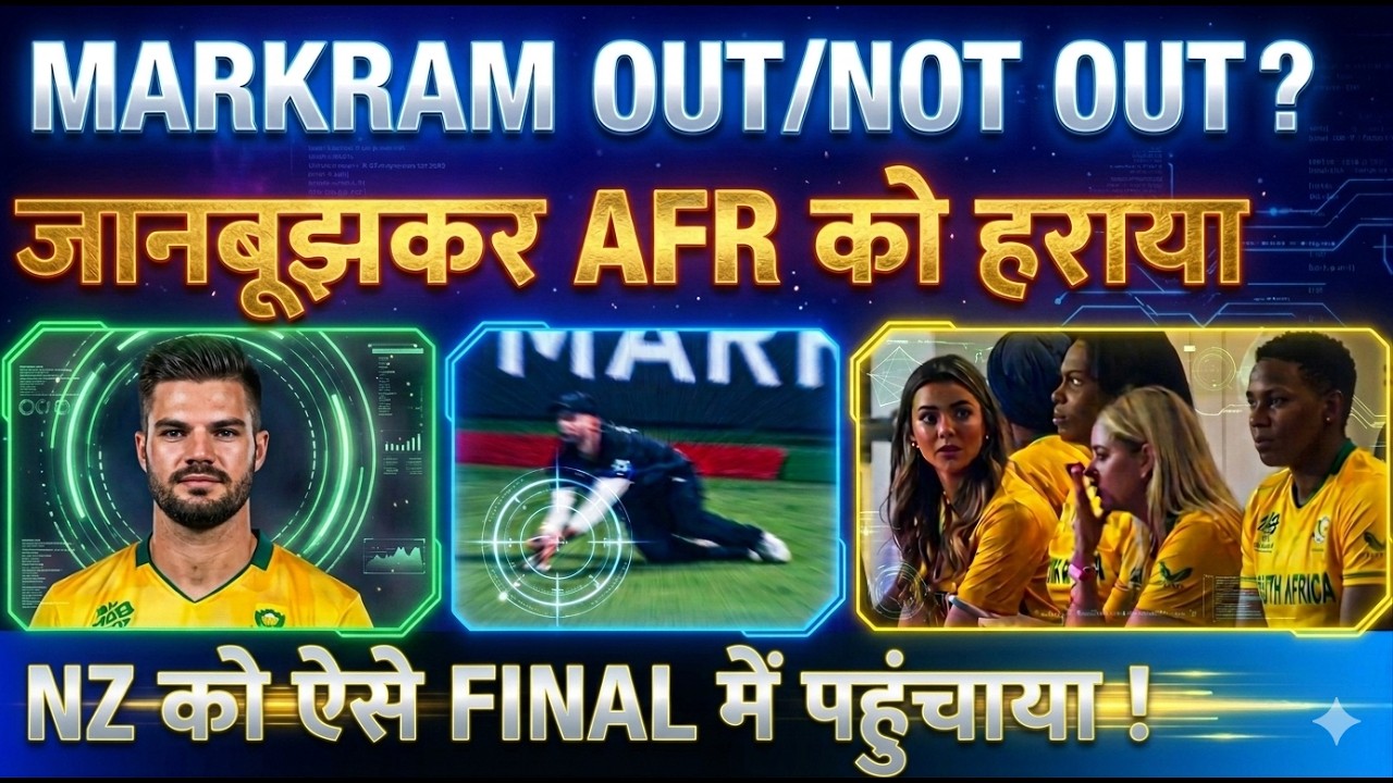 Umpire’s Big Mistake? ❌ Aiden Markram Out Controversy | NZ vs SA T20 WC Highlights