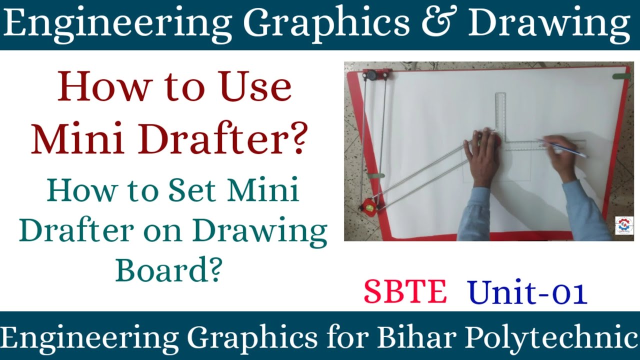 How to Set Mini Drafter on Drawing Board | Mini Drafter Use Kaise Karte hai | Parts of Mini Drafter