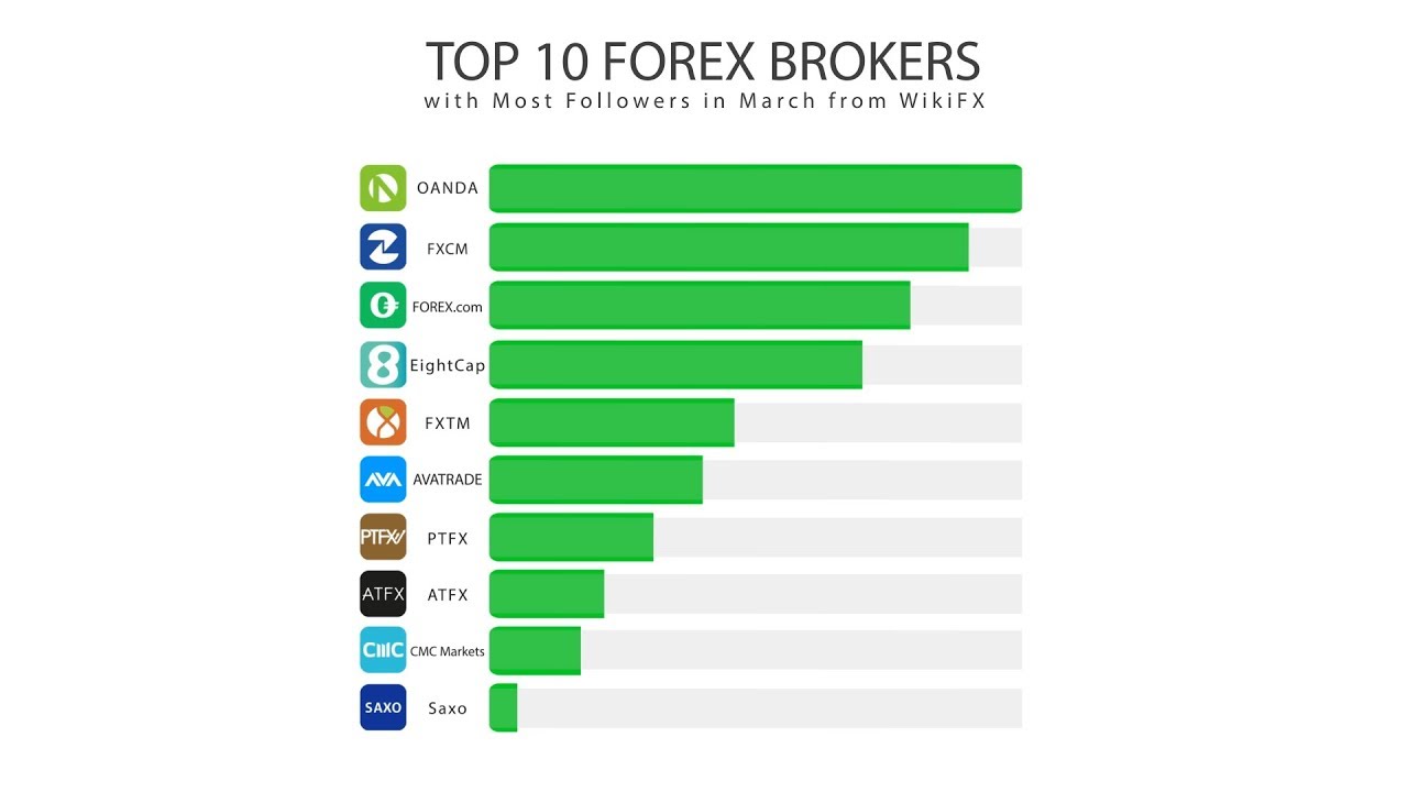 Broker for Beginner丨Top 10 most followed Forex brokers in March 2019