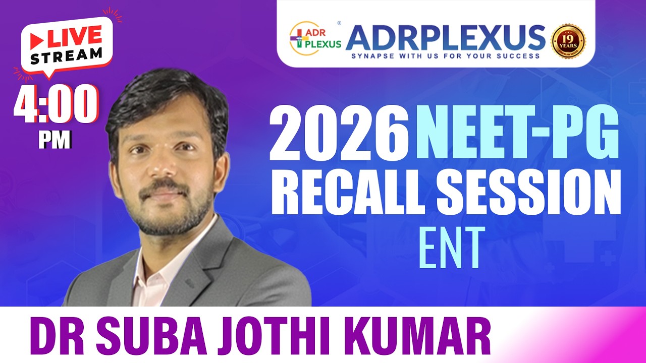 NEET-PG 2026 Recall: ENT - ADRPLEXUS Exclusive Insights